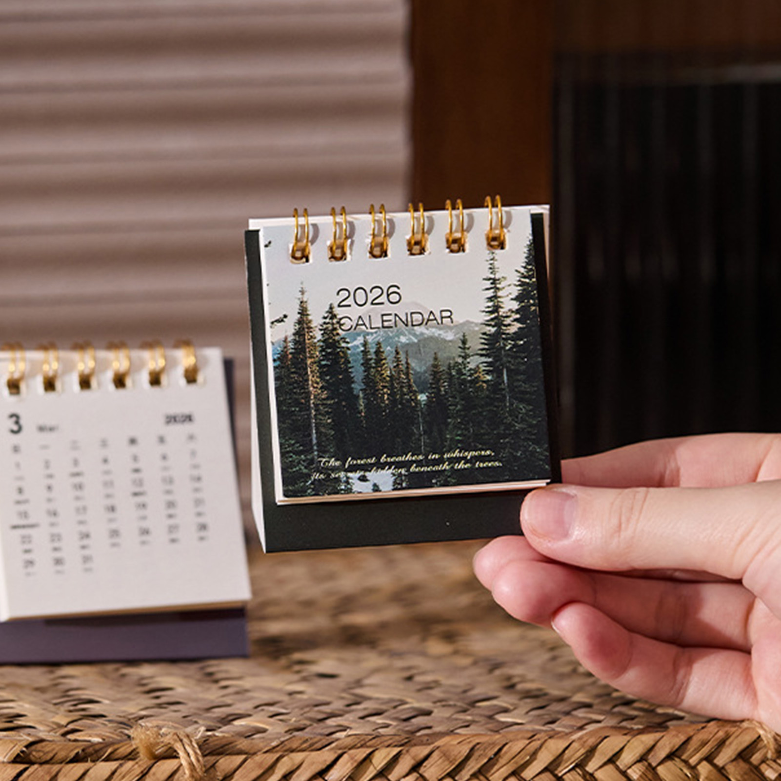 Mini calendario de escritorio 2026, planificador de mesa pequeño y bonito, decoración de escritorio para el hogar y la Oficina, organizador de horario portátil, de Año