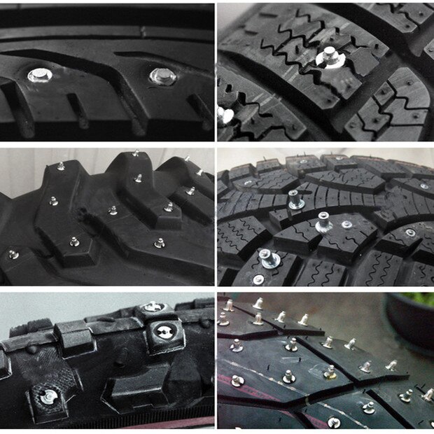 500Pcs/set 12*4mm Car Tires Studs Screw Snow Spikes Wheel Tyres Snow Chains Studs for Car Vehicle Truck Motorcycle Tires Winter