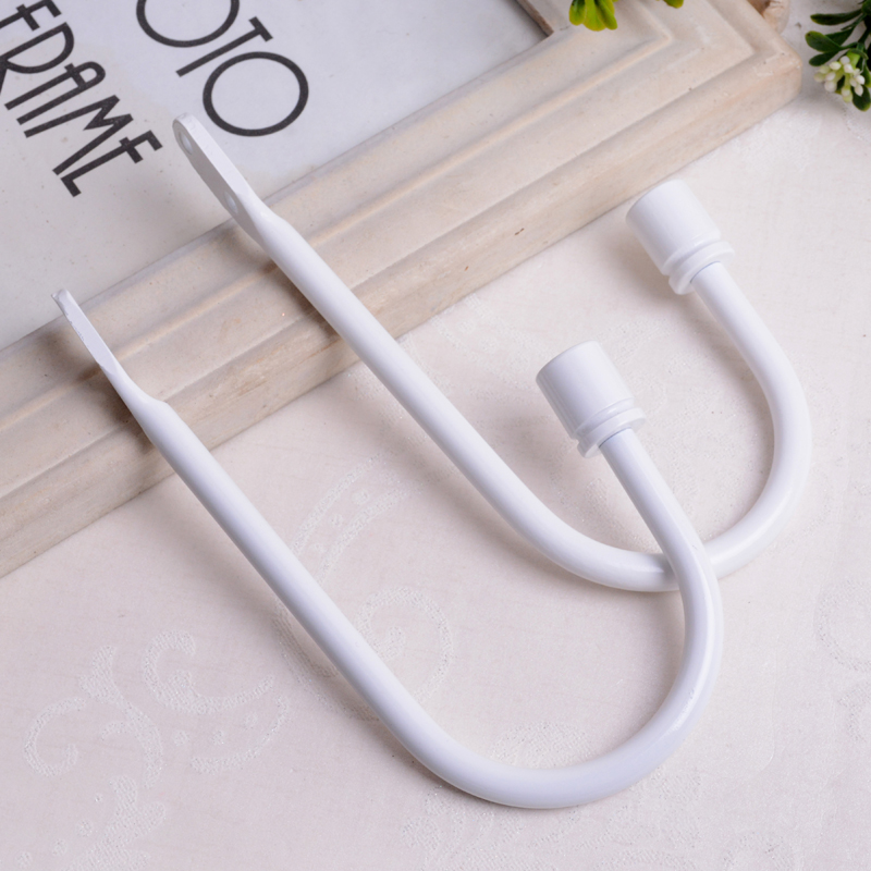 2Pcs Curtain Holdbacks Curtain Hooks U Shaped Hook Wall Mounted Tassel Curtain Tieback Hook Drapery Tieback Curtain Accessories: Light Grey