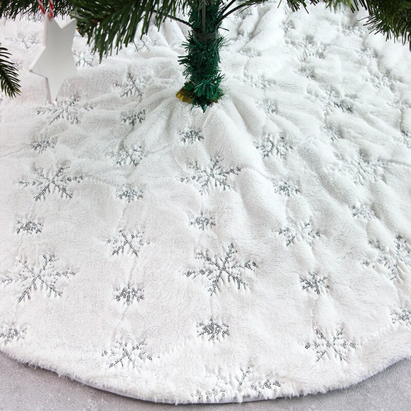 90/122Cm Pluche Kerstboom Rok Sneeuw Kunstmatige Bont Kerstboom Bodem Kussen Party Decor Navidad Xmas Tree base Cover: tree skirt 5 / 90cm
