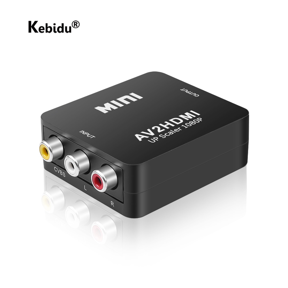 Kebidu Av Naar Hdmi-Compatibel Switch Box AV2HDMI Converter Full Hd 1080P Audio Adapter Composite Rca Naar Hdmi-Compatibel Adapter