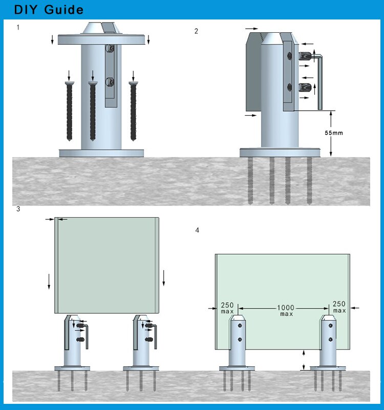 Satin Polish BEST METAL Glass spigot Duplex 2205 stainless steel glass pool fencing spigot for swimming pool Staires parts