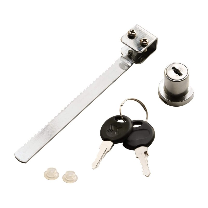 Vetrina serratura scorrevole porta a cricchetto serratura a cricchetto serratura di sicurezza in vetro con 2 chiavi