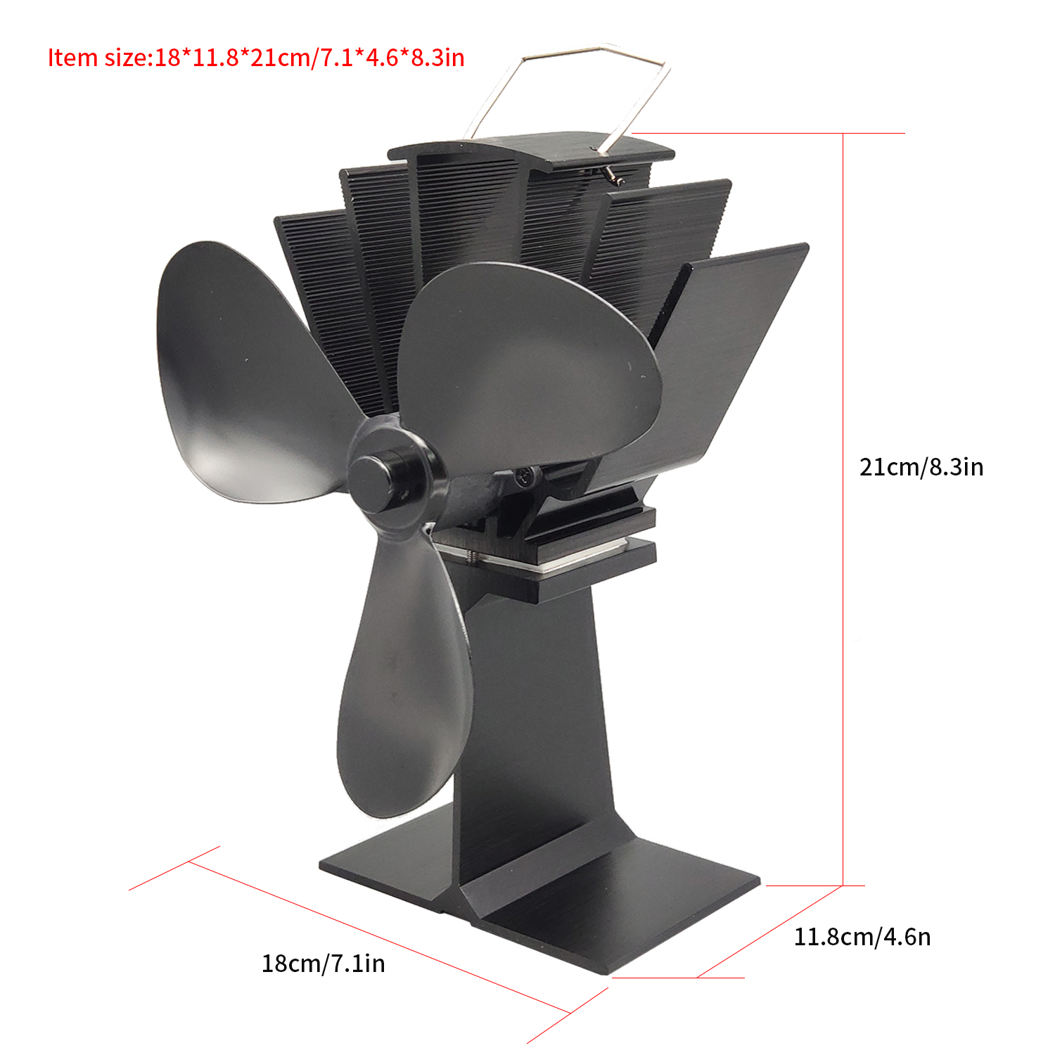 3 klingen Wärme Versorgt Herde Fan Ultra Ruhig Kamin Holz Brennen Eco Fan für Effiziente Wärme Verteilung