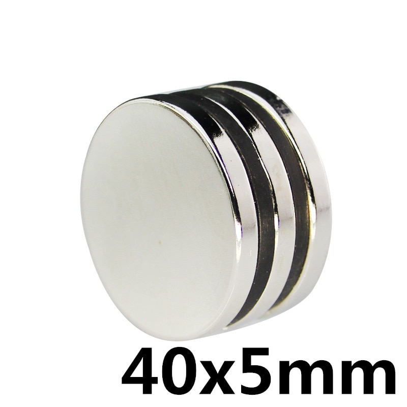 1pc 40x5 40*5 Bulk Ronde NdFeB Neodymium Schijf Magneten Dia40mm x 5mm N35 Krachtige sterke Zeldzame Aarde Magneet 40*5mm