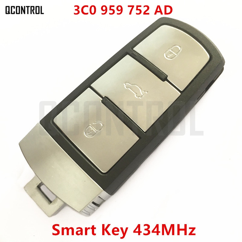 QCONTROL Auto Afstandsbediening Smart Key DIY voor VW/VOLKSWAGEN 3C0959752AD/HLO3C0959752AD voor PASSAT/CC/MAGOTAN Compleet sleutel