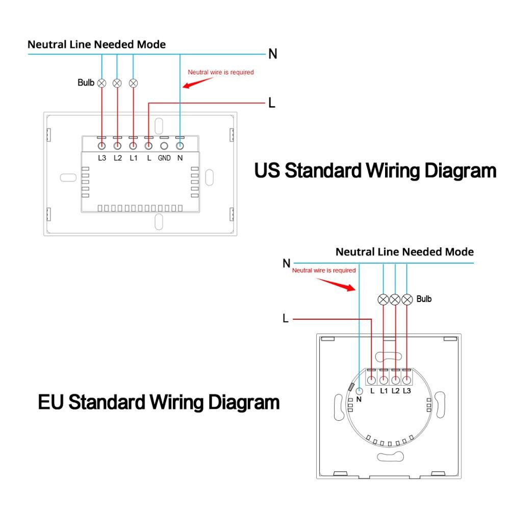Tuya Alexa Wifi App Smart Wifi Google Home Licht Schakelaar 110V 220V Eu Us Type Neutrale Draad Is nodig