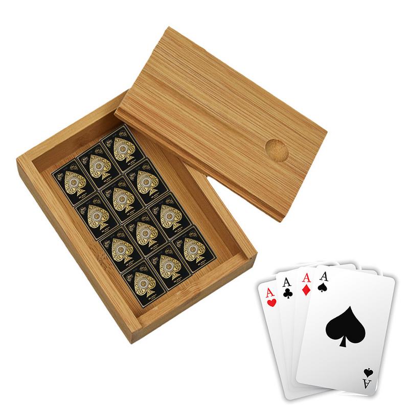 Bambus Kasten Kreative Schreibtisch-Organizer Holz Lagerung Kasten Poker fallen Kasten Kekse Lagerung Halfter Tisch Dekorationen