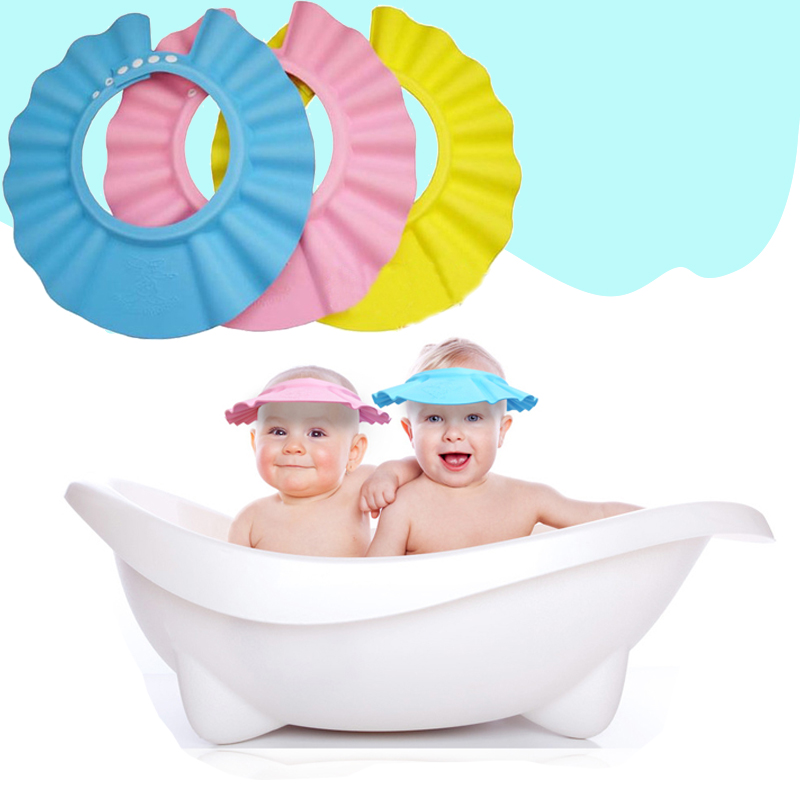 Justerbar børnehætte babyvask hårhat blød børn babypleje badebeskyttelse til børnehave tilbehør 3 farver