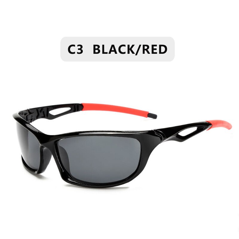 Polarized Sunglasses Men Brand Square Sports Sun Glasses for Men Driving Fishing Black Frame Goggle UV400: C3