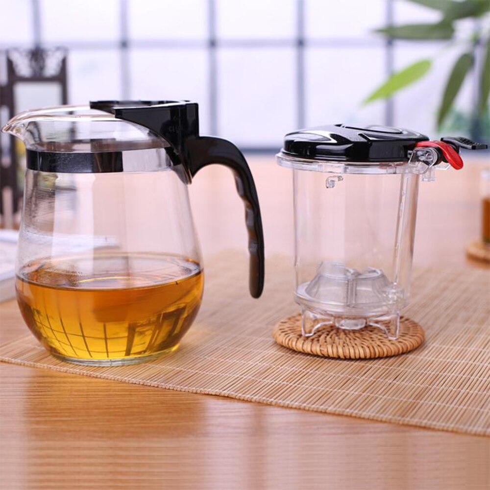 Bule de chá com inuser chaleira pote de chá puer resistente ao calor bules de vidro café bule chinês para chá brew teaware acessórios