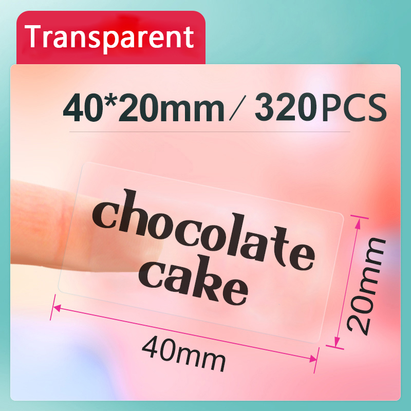 Niimbot Transparent Self-adhesive Label Paper For Mini Portable Thermal Printer Round Sticker For B1 B21 Niimbot Paper Labels: black