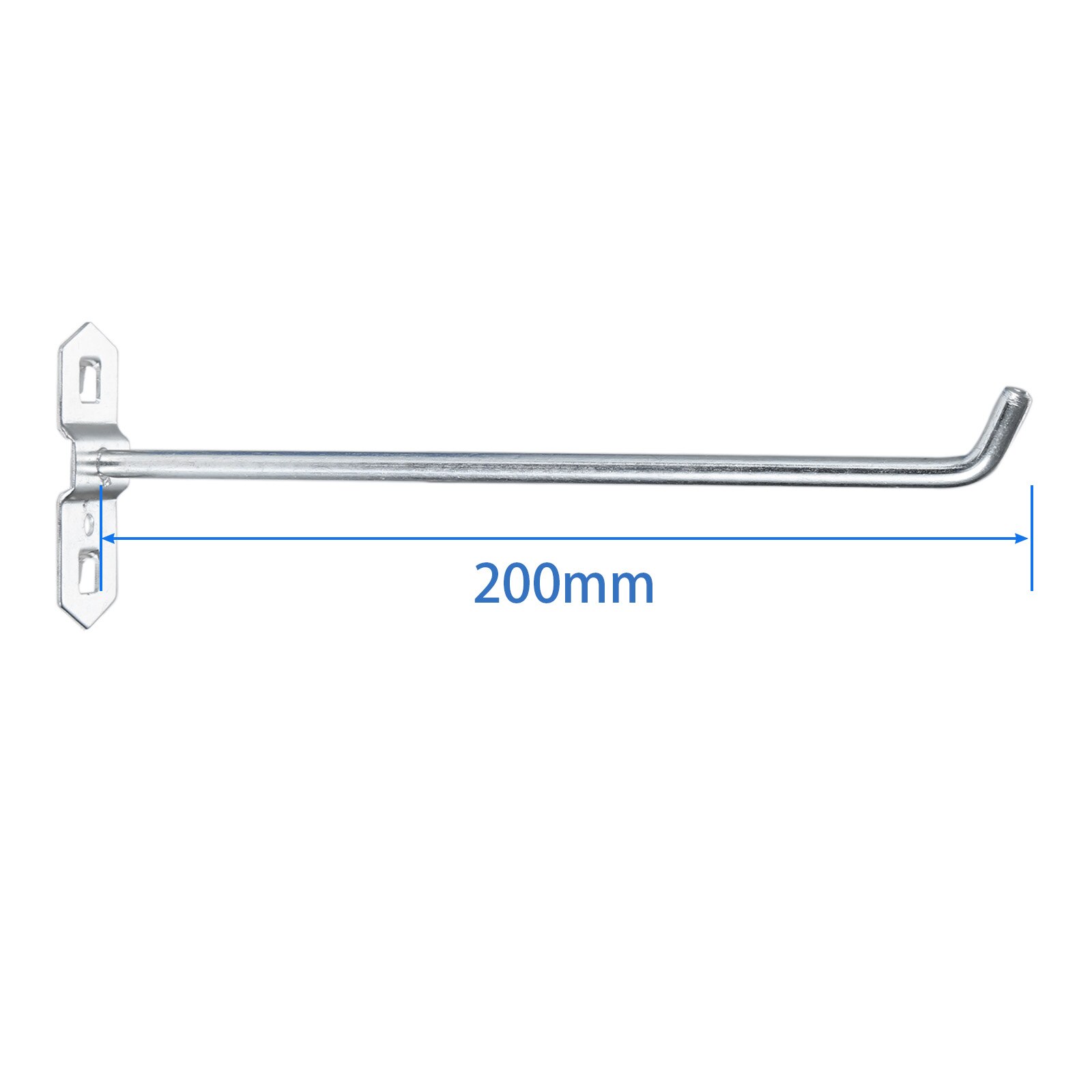 10pcs/lot Hole Board Hook Steel Oblique Hanger Hardware Tool Hammer/Pliers Wall Mount 25/50/75/100/150/200mm Storage Rack Garage: 200mm