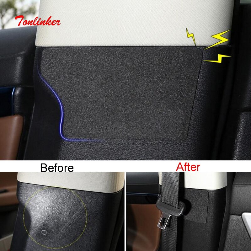Tonlinker Interieur Seat Belt Anti-Collision Cover Sticker Voor Geely Atlas -18 Auto Styling 2 Stuks Eva cover Stickers
