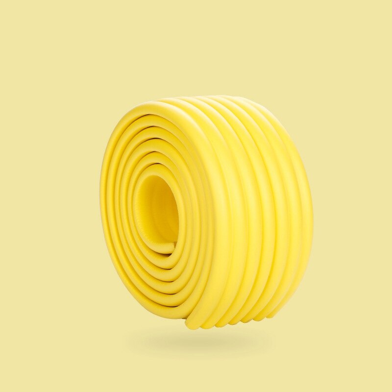 2M Desk Edge Guard Strip Self-Adhesive Door and Window Sealing Strip Baby Safety Table Corner Protection Anti-collision Strip: Yellow