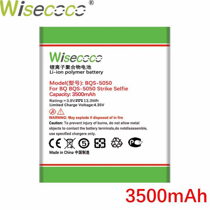 Wisecoco BQS5050 2500 2600mah の 3.8V バッテリー Bq BQS 5050 BQ-5050 BQS-5050 ストライク Selfie 電話バッテリー交換 + 追跡番号