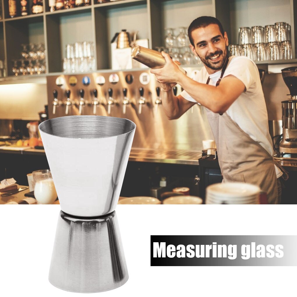 Dual/Single Shot Measure Cup Stainless Steel Pub Jigger Cocktail Drink Measure Cup