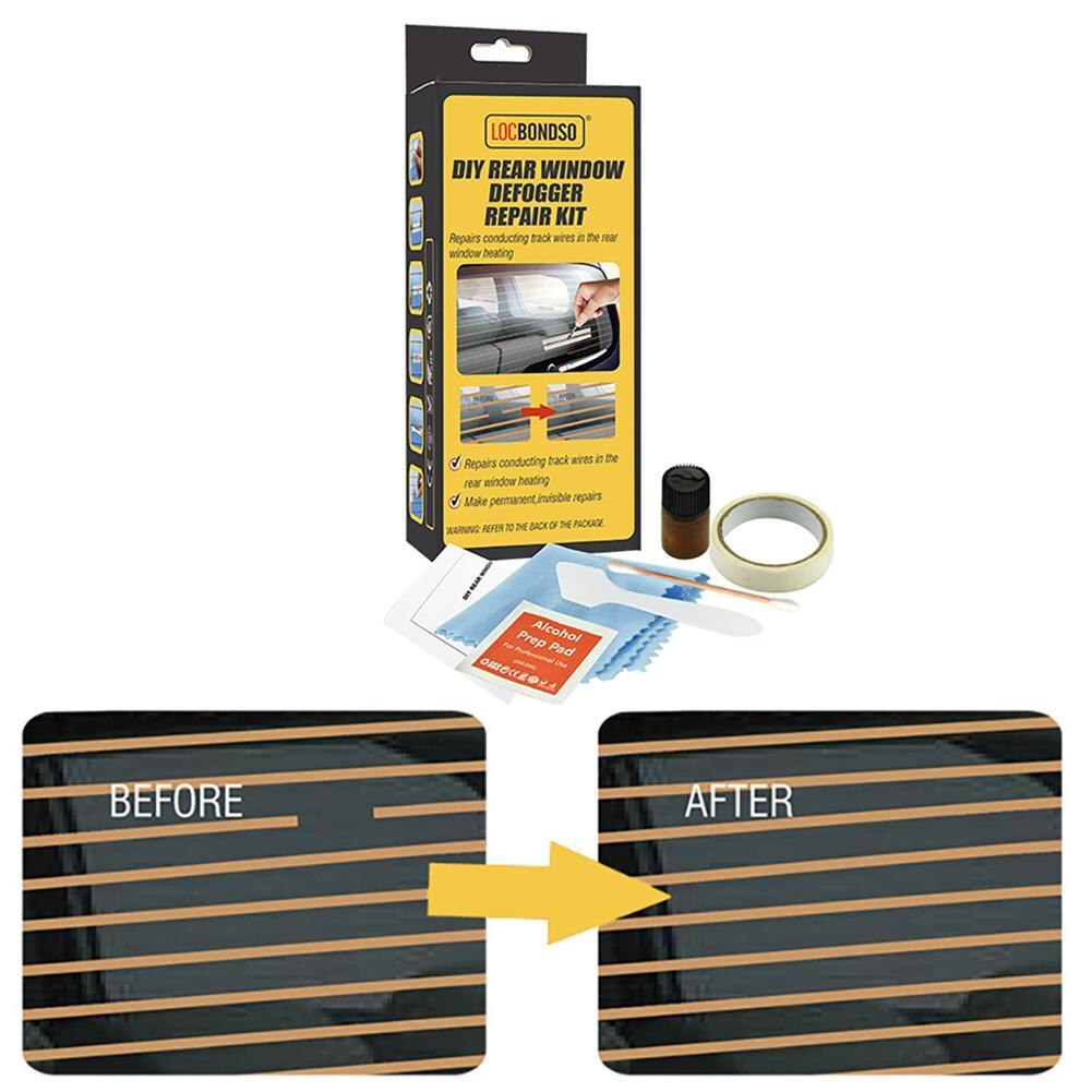 Car Rear Window Defogger Repair Kit DIY Window Repair Scratched Broken Defroster Heater Grid Lines Auto Care Accessories