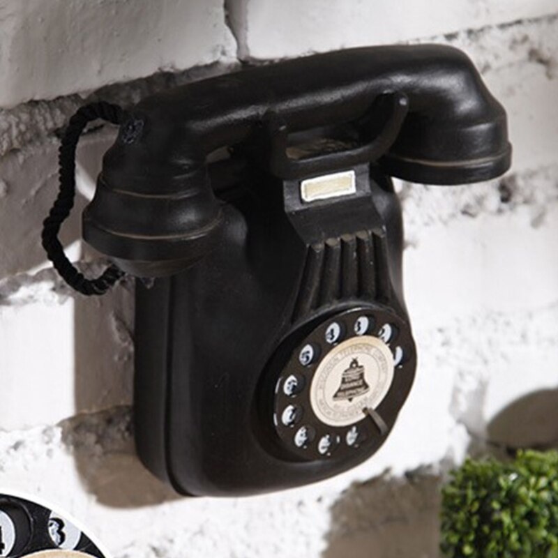 Retro Telefoon Wanddecoraties Creatieve Vintage Muur Hanger Klassieke Look Wijzerplaat Betalen Telefoon Model Booth Home Bar Restaurant