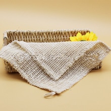 1 pc 25x25 cm Pure Hennep Natuurlijke Materiaal Handdoek Super Decontaminatie Badhanddoek Vierkant Gezicht Wassen Handdoek