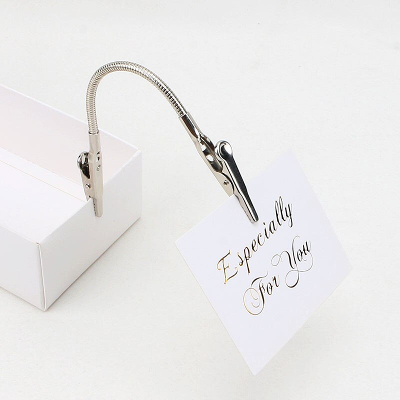 20pcs Double Head Clip DIY Craft Wire Clip Paper Card Note Picture Memo Holder Clips Party Alligator Clamp