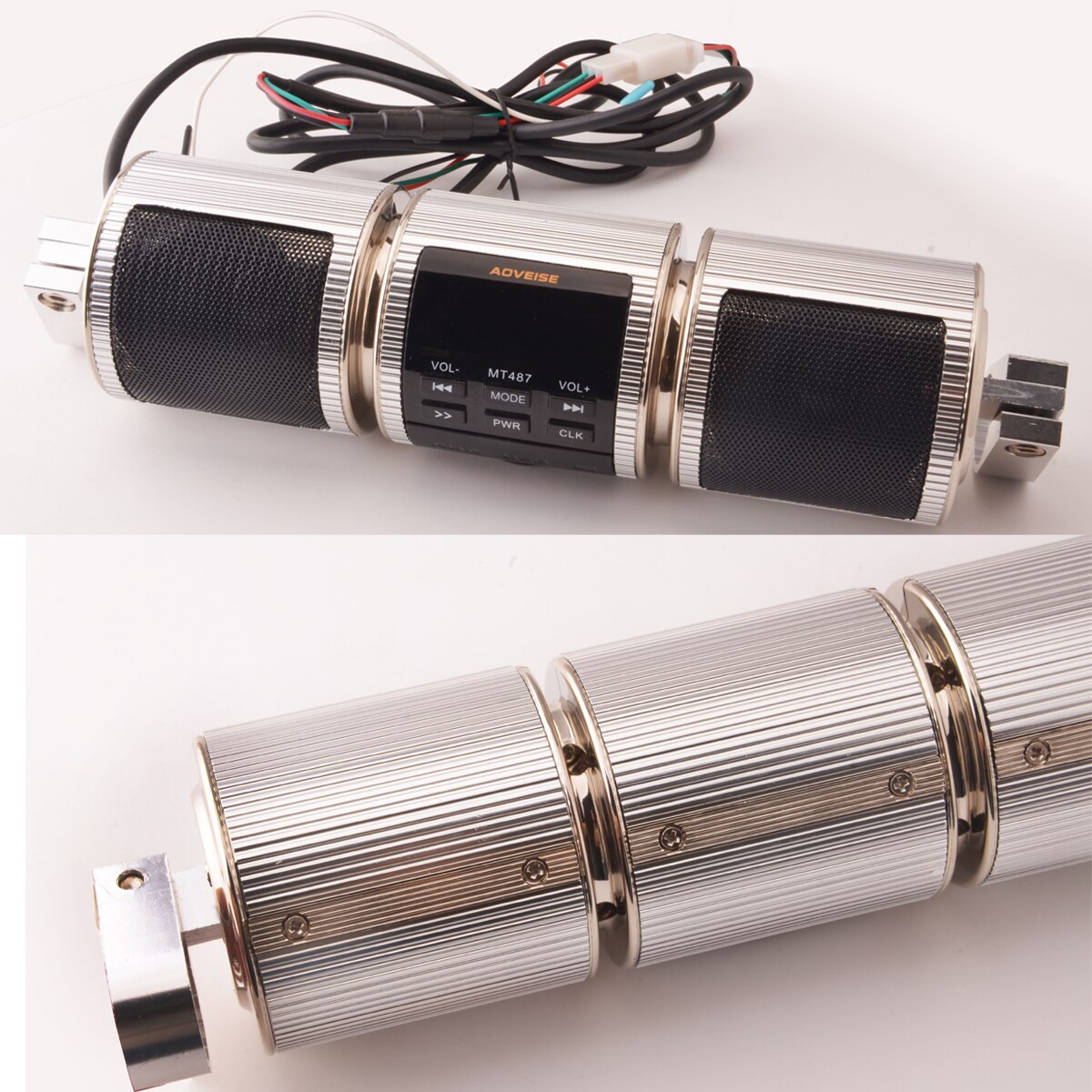 Haut-parleurs Bluetooth 12V pour moto, étanche, HiFi, avec Radio Fm, système de son stéréo pour ATV, Jet Ski Rem