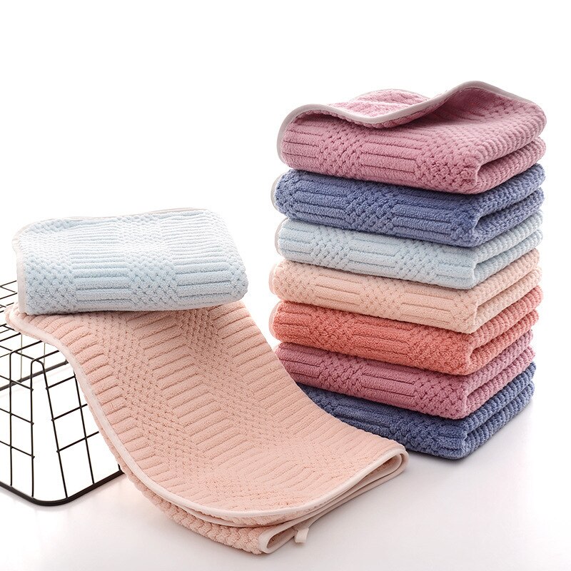 5 Stks/partij Coral Fleece Gezicht Handdoek Sneldrogend Microfiber Handdoeken Super Absorberende Badhanddoek Voor Volwassen Zachte Badkamer Badstof Handdoeken