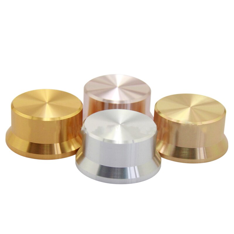 6 mm Schaftloch Potentiometerknopf aus Aluminiumlegierung, weiß