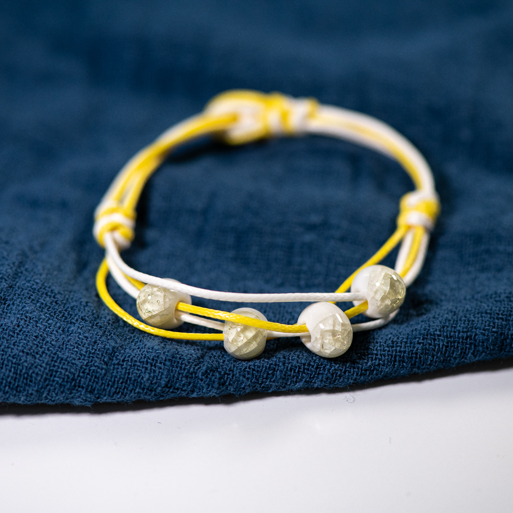 Love stone women's ceramic bracelet Female hand-woven couple small jewelry #5347: REDDISH BROWN