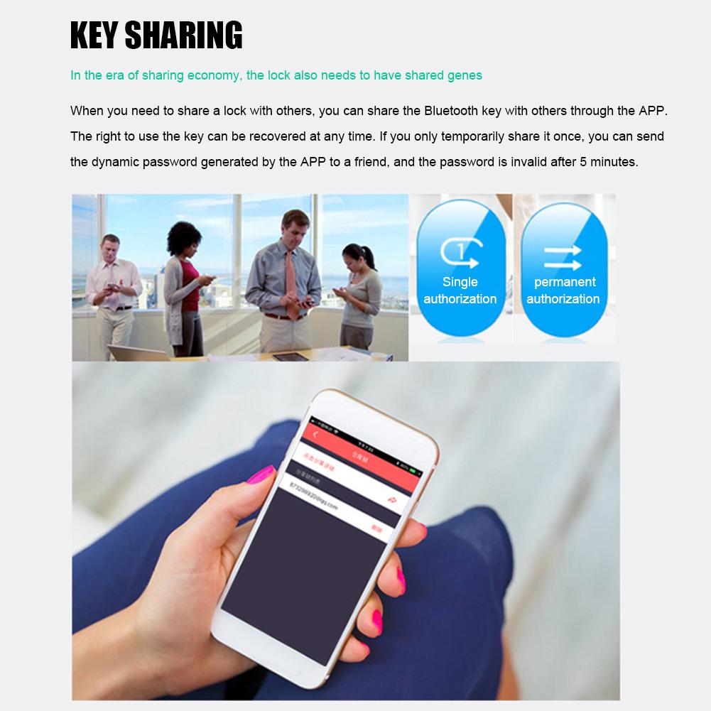 Smart Bluetooth electronic door lock remote keyless electronic door lock, suitable for Android iOS and Control APP