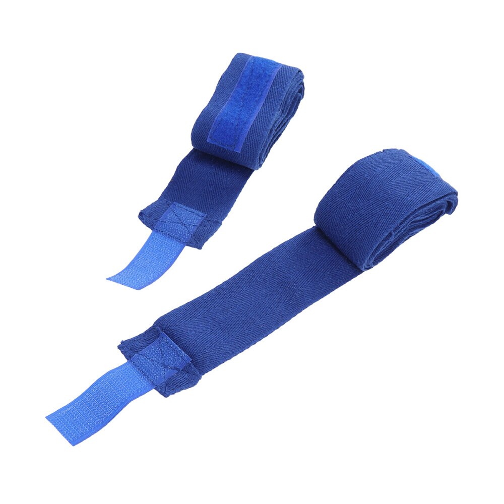 1 Pair of 2.5M Cotton Boxing Bandage Wrist Straps Sport Strap Boxing Bandage Hand Protection (Blue)