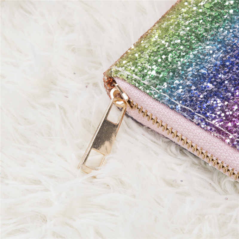 Women's Style Glitter Long Purse Girls Sparkly Sequin Wallet