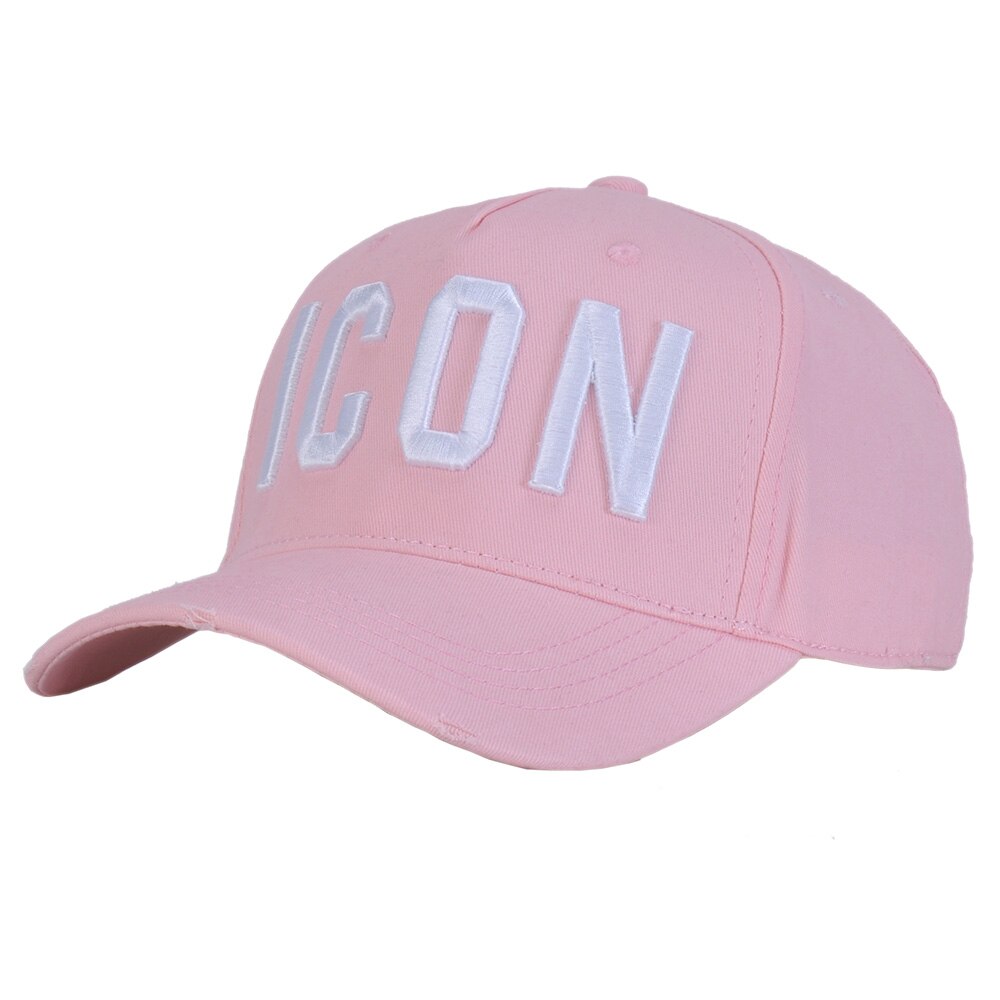 DSQICOND2 Brand Summer style ICON Letter Cotton Mens Baseball Cap Women Snapback Hat DSQ2 Hat Dad Hat Cotton Bone Trucker Cap: Pink