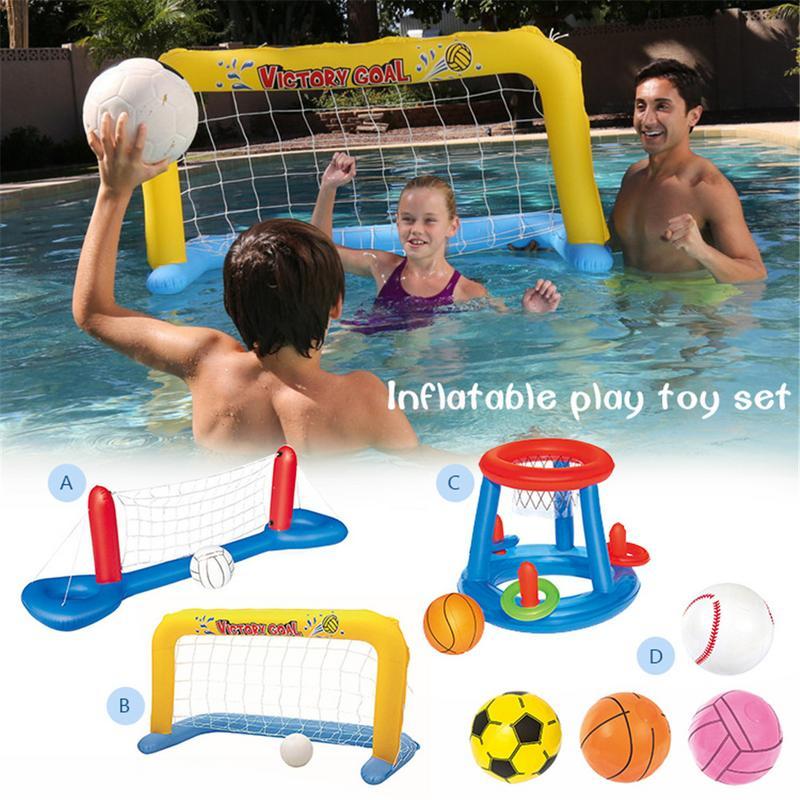 Aufblasbare Fußball Ziel Volleyball Basketball Wasser Luftballons Schwimmen Pool Sport Spiel Spielzeug Strand Party Ball Für Kinder Erwachsene