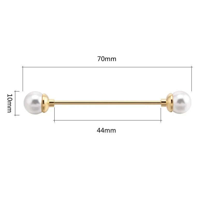 parelkragen pin heren zakelijke bijeenkomst bruiloft bruidegom ceremonie meester shirt accessoires spiraal kraag pinnen