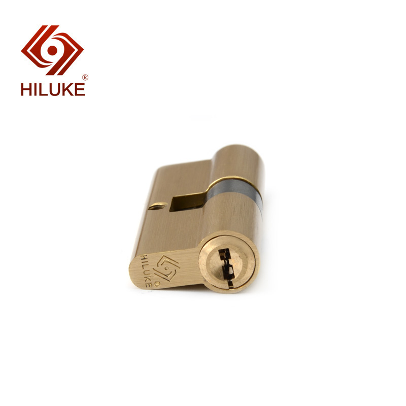 HILUKE hardware 70mm brass alloy door lock cylinder Europe stander lock core high secure key cylindre de porte deur cilinderslot
