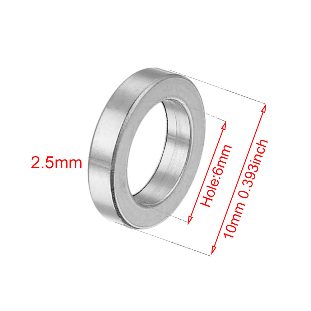 10 Uds. Espaciadores redondos planos de acero inoxidable disco de cuentas cuentas sueltas con agujero grande para DIY pulsera collar artesanía joyería suministros