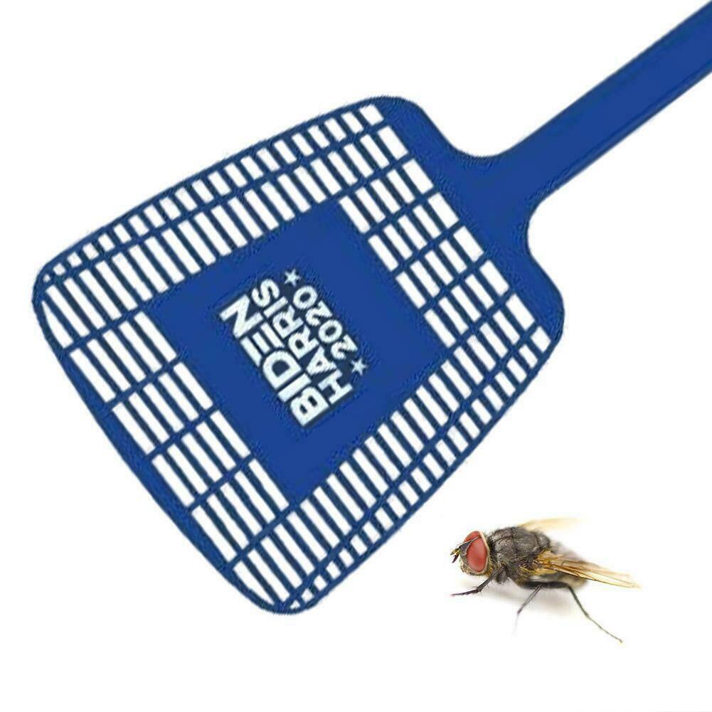 Os valg blå flue swatters plast tunge bug flue ketcher med langt håndtag 2 typer