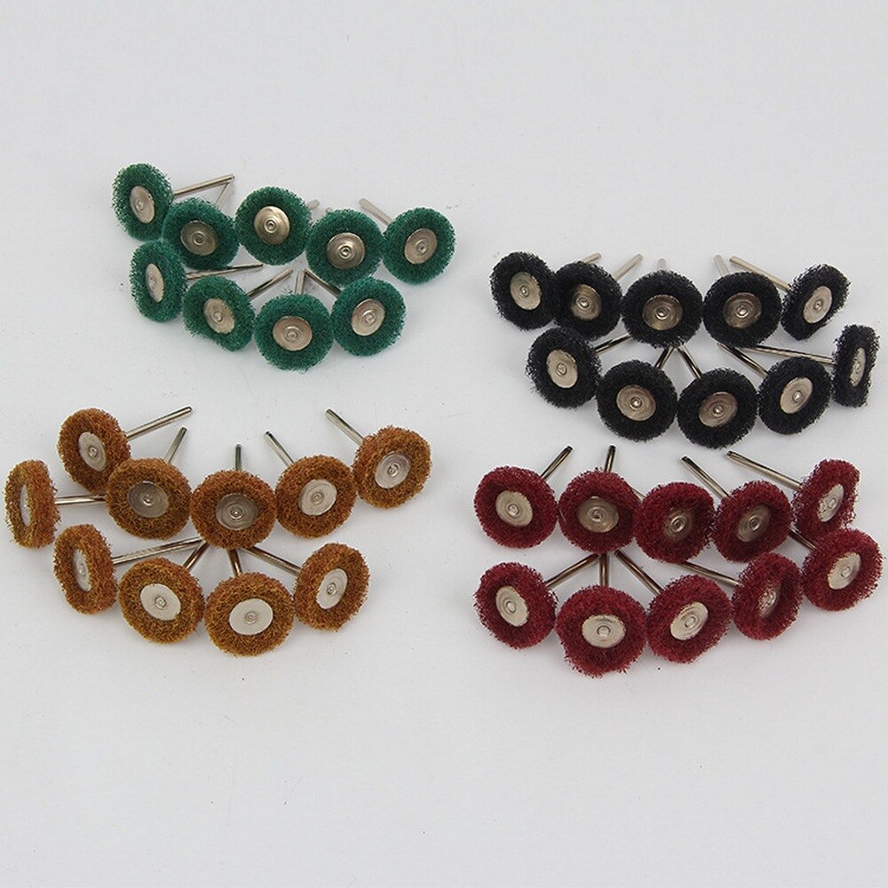 20pz mini Trapano Abrasiva in nylon Spazzola di Lucidatura di lucidatura Ruote 3.2 millimetri Gambo di Metallo Smalto per Accessori Utensile Rotante impostato gioielli