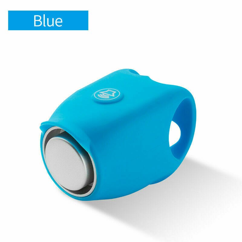 Fietsbel 120db waterdichte fietsbellen elektrische claxon mini draagbare siliconen mtb racefiets stuurbellen: Blauw