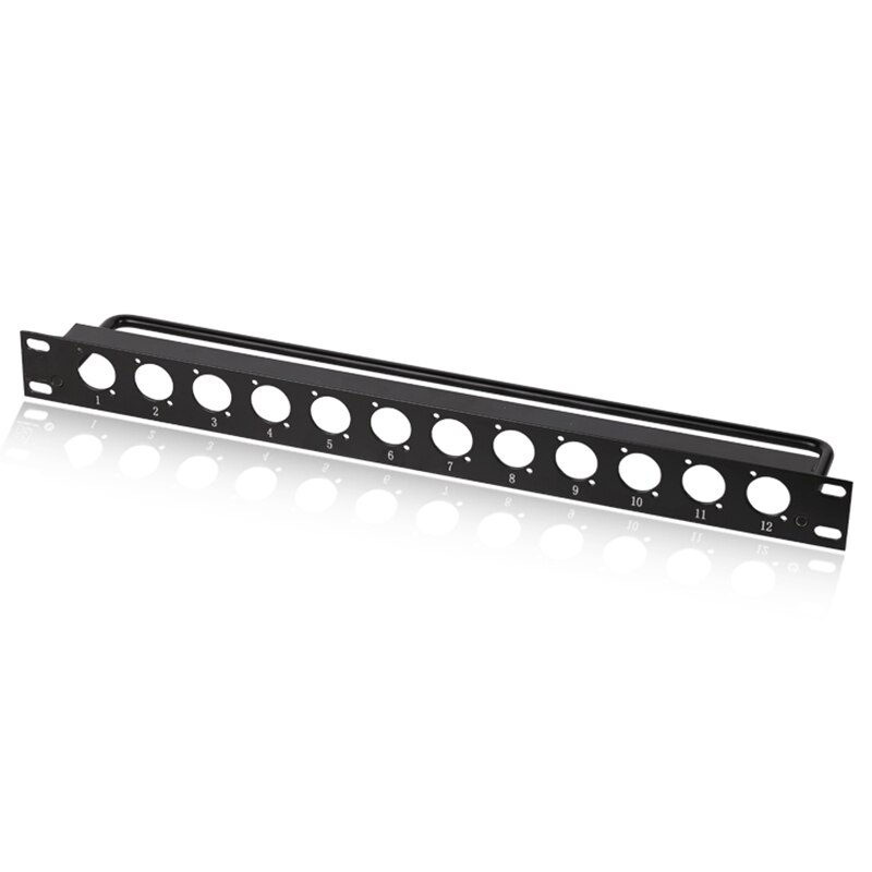 NMBJCKO Ethercon D-Series Panel Mount Jack Chassis Panel Mount Connector with D-series rack panel: 1U12