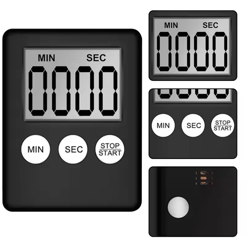 Minuterie magnétique chronomètre de sommeil cuisine cuisson affichage LED numérique Minute deuxième compte à rebours compte à rebours oeufs bouillants minuterie