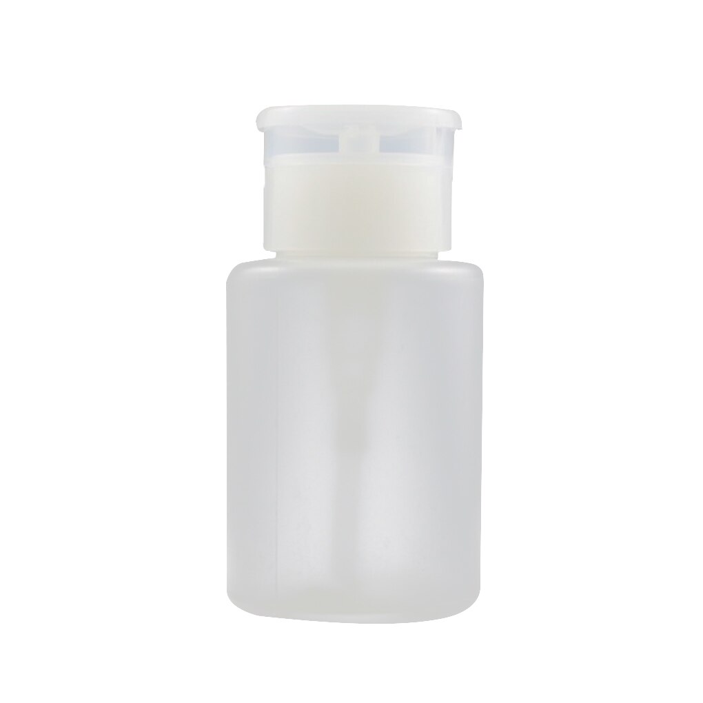 Bærbar 60ml/120ml tomme klar pumpe dispenser flaske plast neglelakfjerner rensebeholder: 120ml