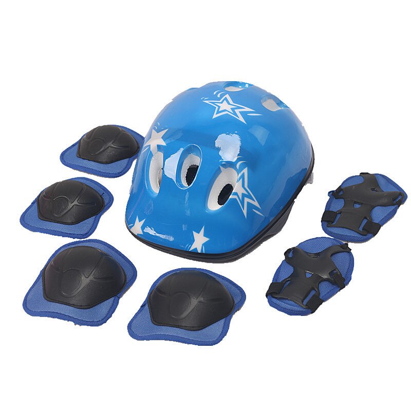 6/7 PCS Children Outdoor Sports Protection Sets Three Colors Skating Protective Gear Set Roller Wrist Guards Elbow Pad Knee Pad