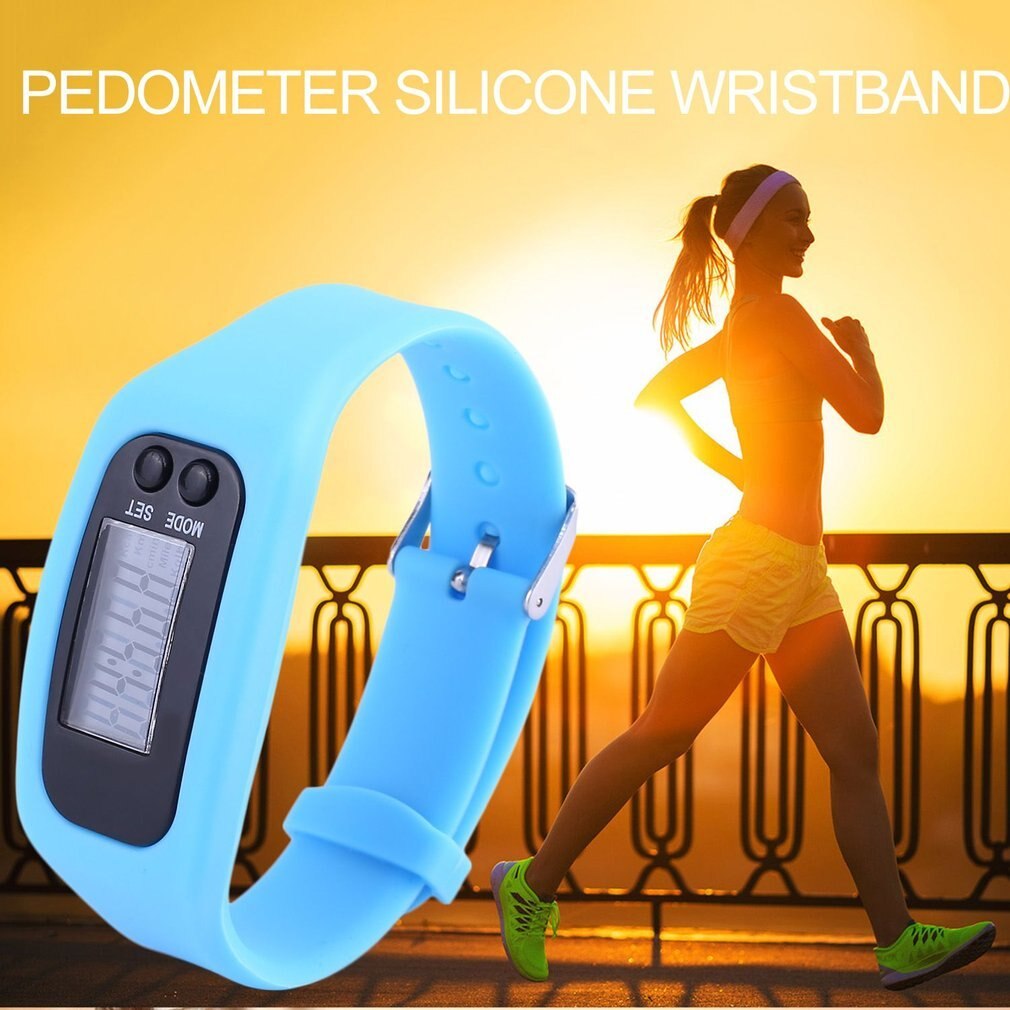 BLOOD PRESSURE Smart Wrist Watch Bracelet Pedometer Sports Monitor Running Exercising Step Counter Fitness Silicone Wristband