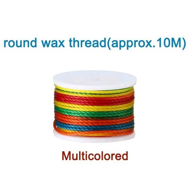 Leather Sewing Awl Hand Stitcher, Needles and Replacement Spools of Thread, Stitching Awl Tool Kit for Leather Fabric Supplies: RoundColorful