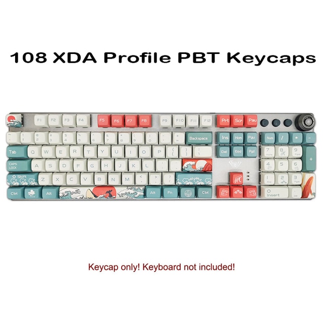 108 Keycaps Set Xda Oem Pbt Keycap Dye-Sublimatie Coral Zee Voor GK61/Ducky /Womier Cherry Mx key Caps Mechanische Toetsenbord: XDA keycaps