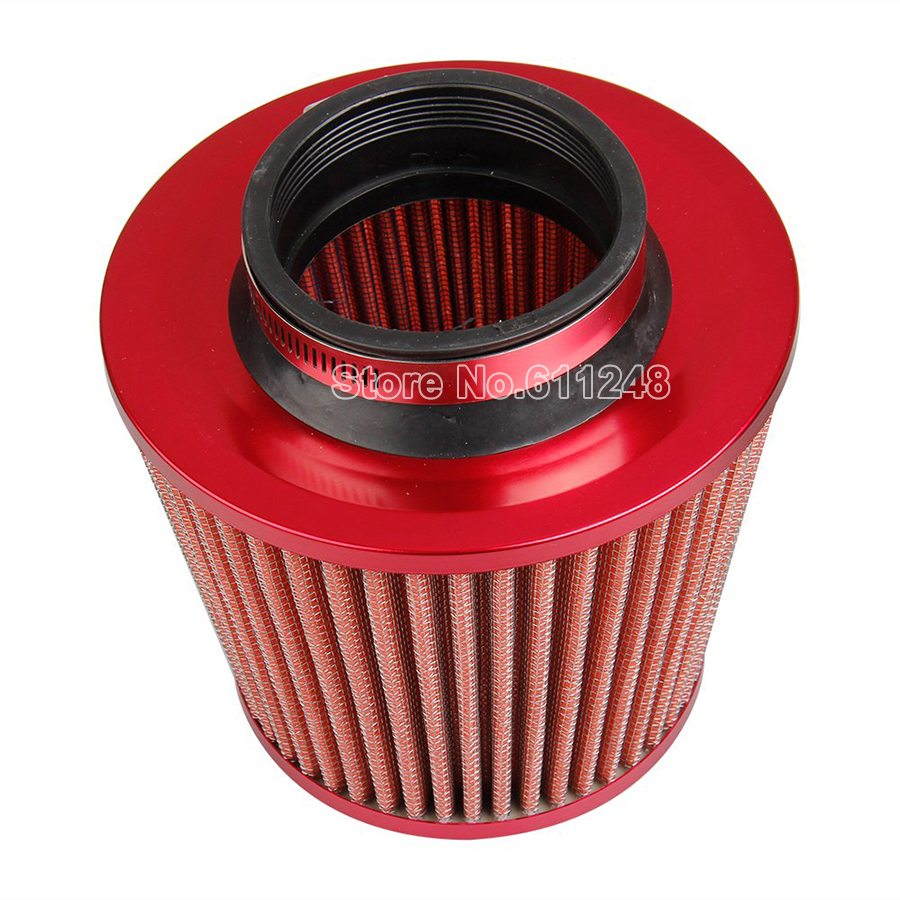 Universal Car Cold Air Intake Filter Alumimum Induction Kit Pipe Hose System Red Blue Air Filter 76mm/3inch Mushroom Head