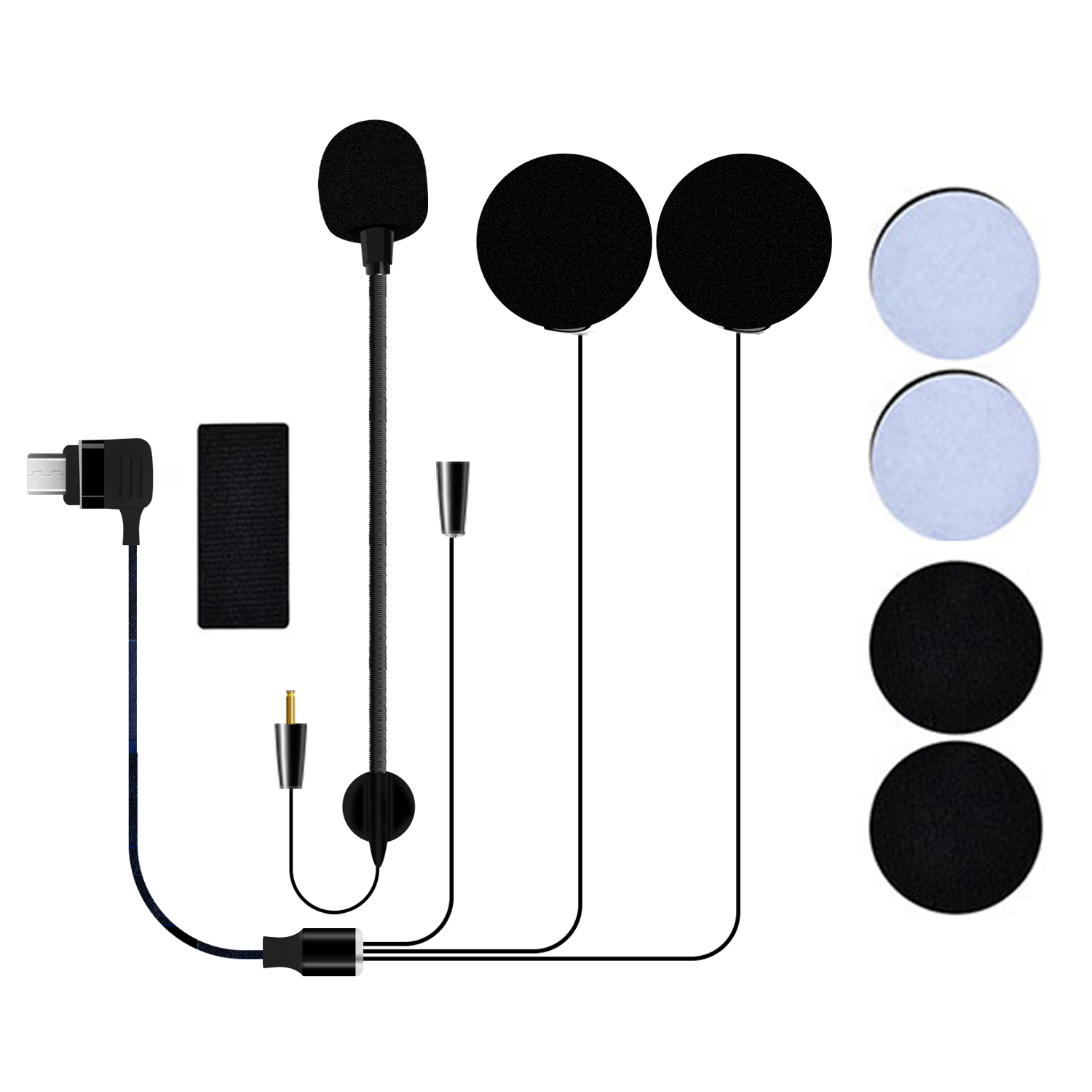 Fodsports M1S Pro Accessoires Motorhelm Intercom Onderdelen Draadloze Bluetooth Headset Oortelefoon Speaker Hard/Soft Microfoon