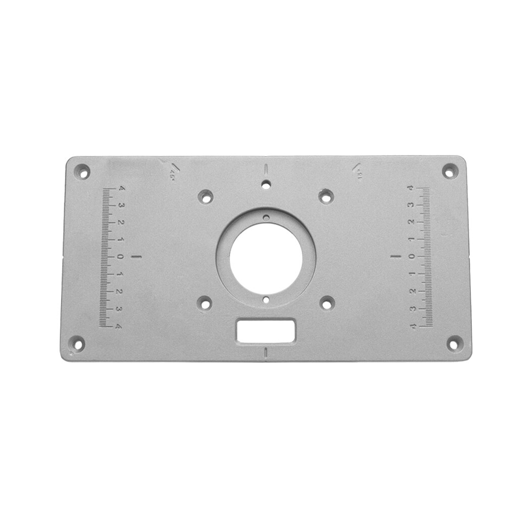 Aluminium Router Table Insert Plate Woodworking Benches Wood Router Trimmer Models Engraving Machine with 4 Rings Tools